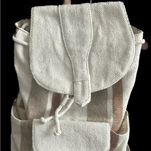 Universal Thread Cream and Brown Minimalist Backpack